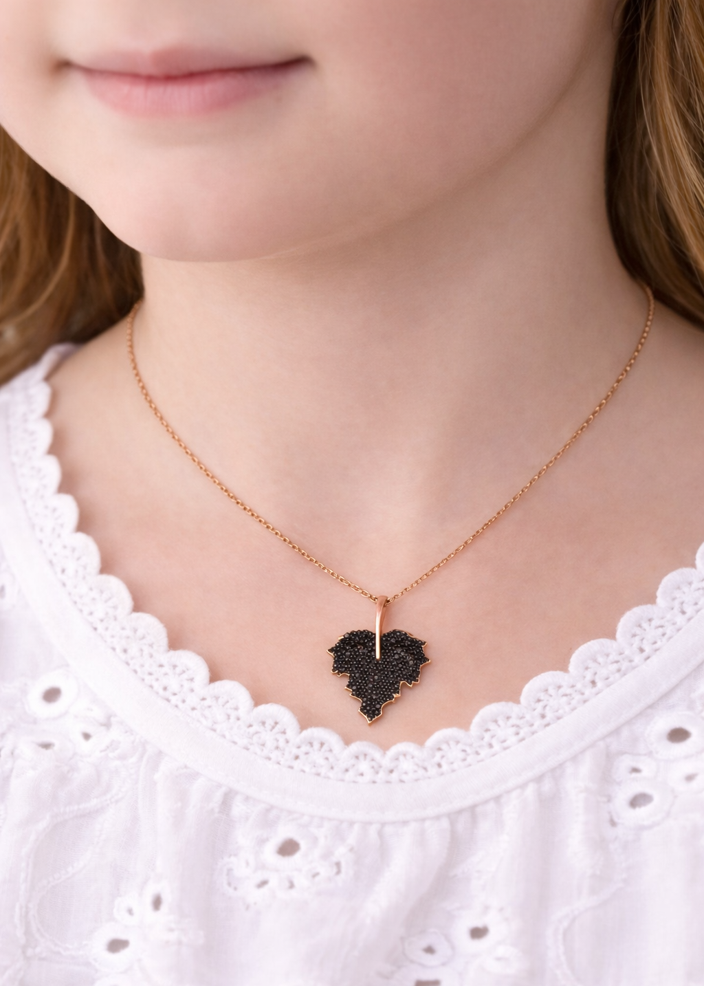 Black Pavé Leaf-925 Sterling Silver