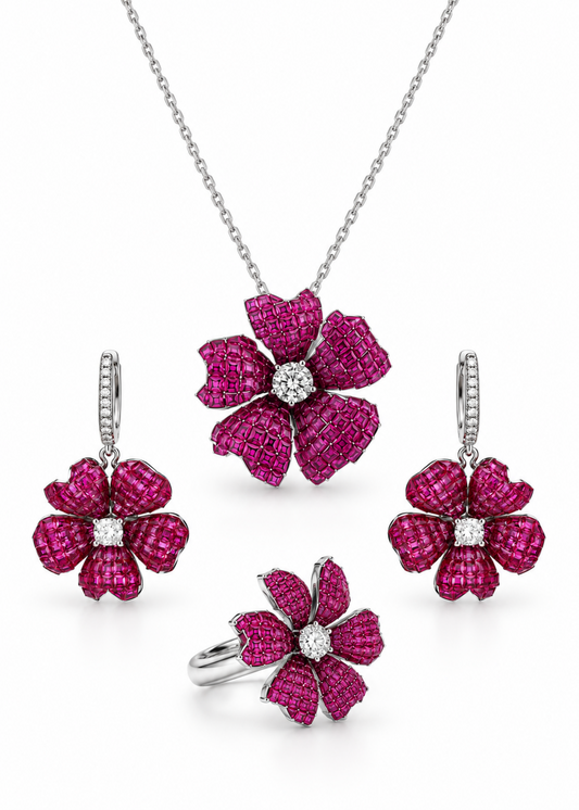Ruby Bloom-925 Sterling Silver