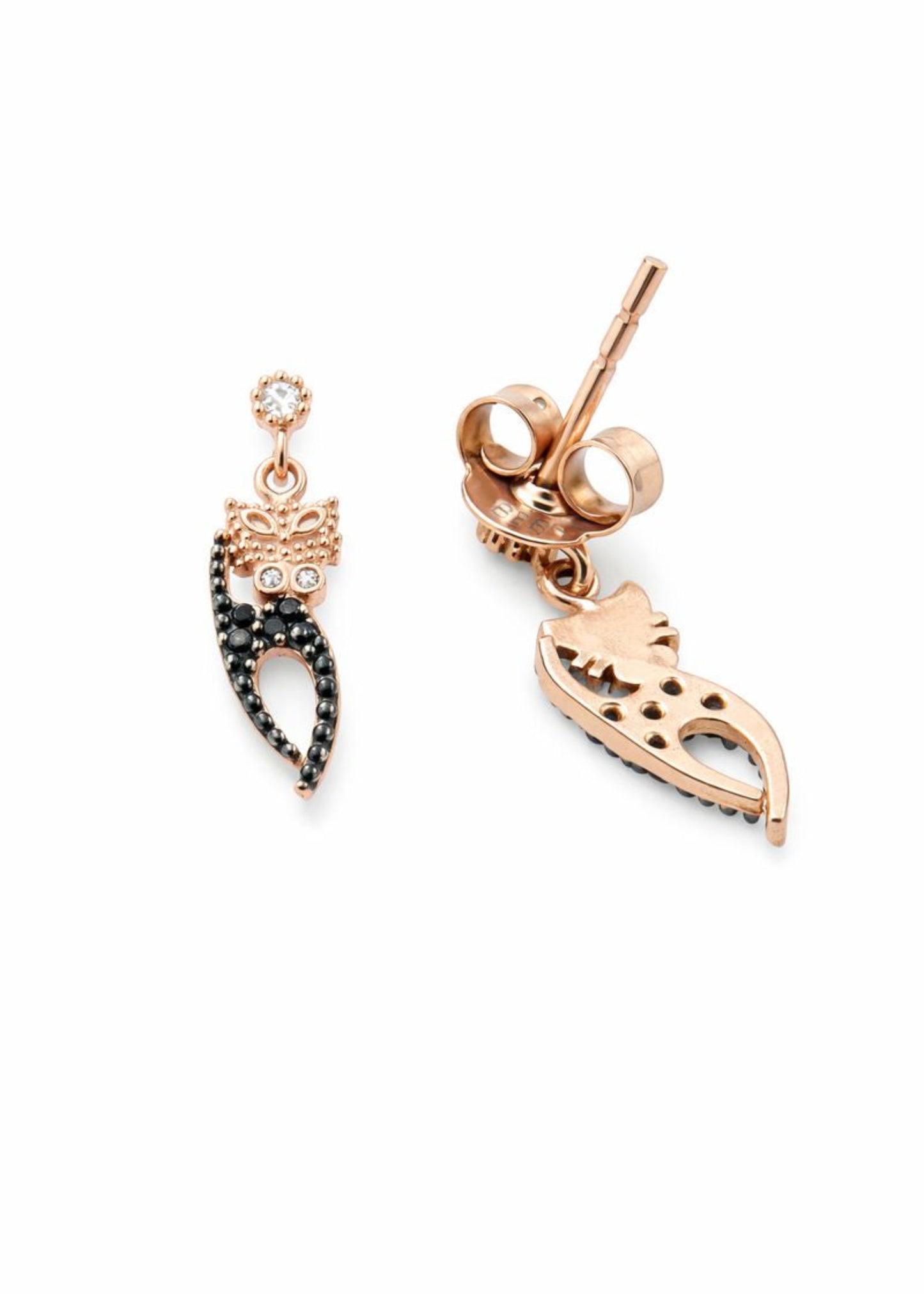Black Cat Earring-925 Sterling Silver