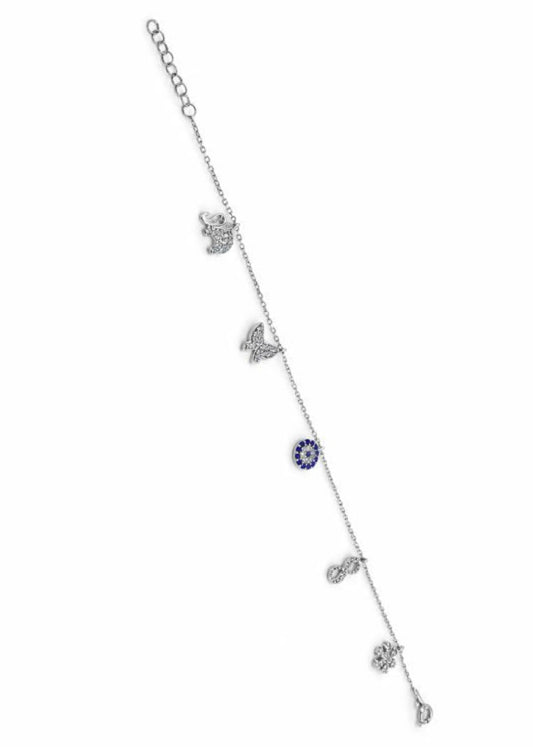 Snowflake Evil Eye-925 Sterling Silver