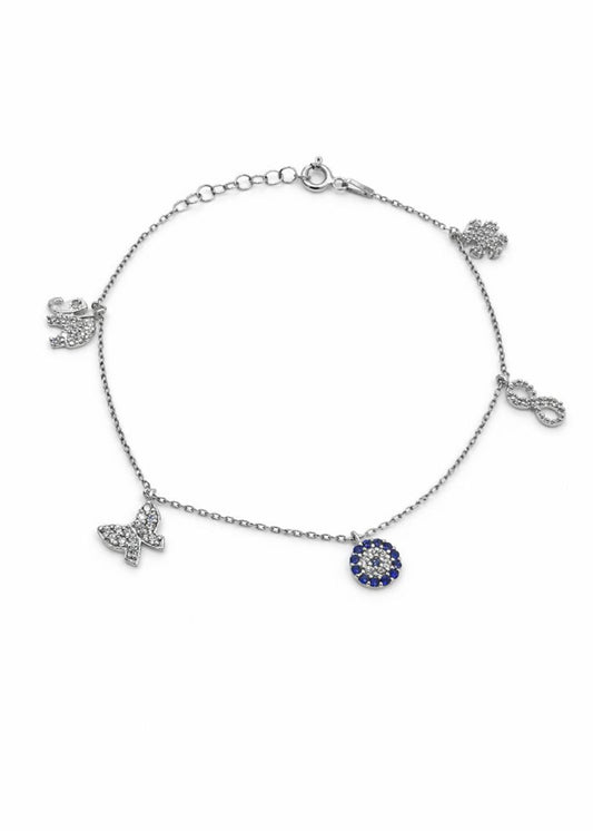 Snowflake Evil Eye-925 Sterling Silver