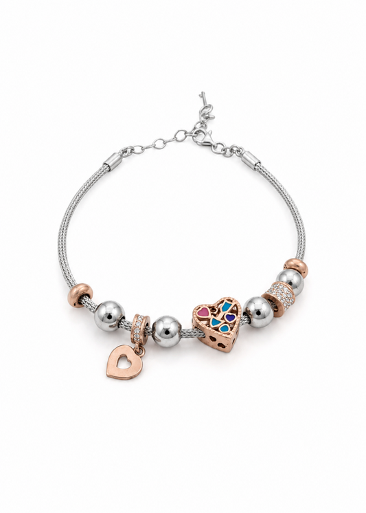 Heart Charm-925 Sterling Silver