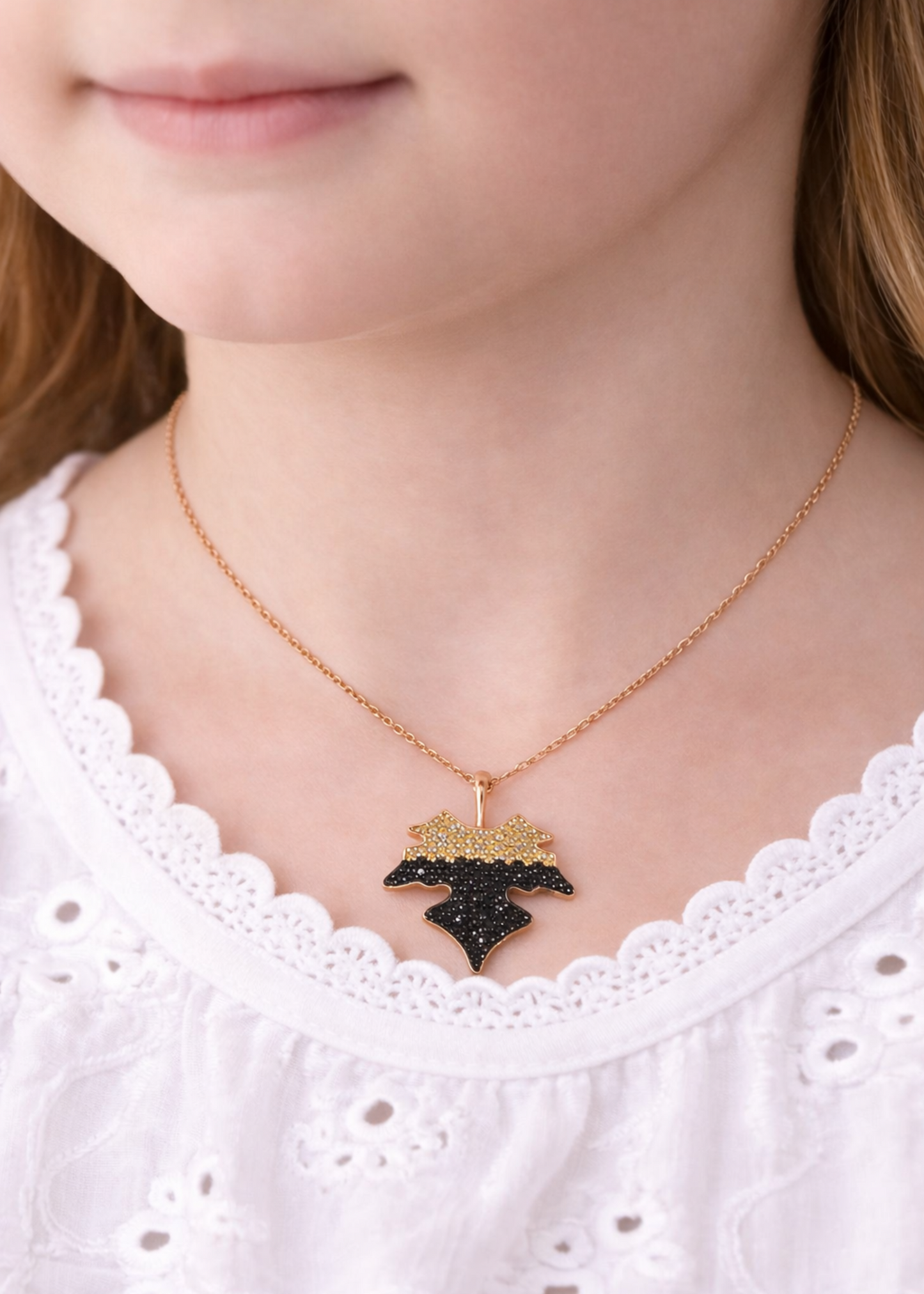 Black & Gold Leaf-925 Sterling Silver