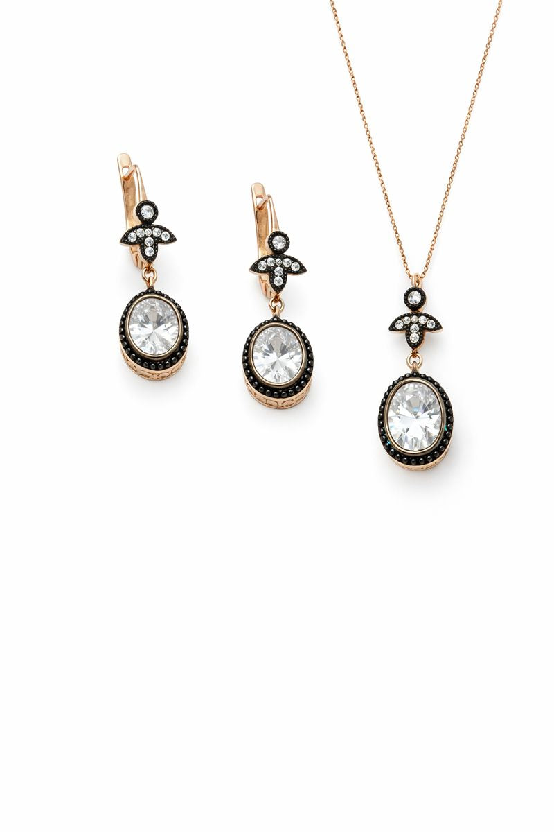 Crystal Pendantset-925 Sterling Silver