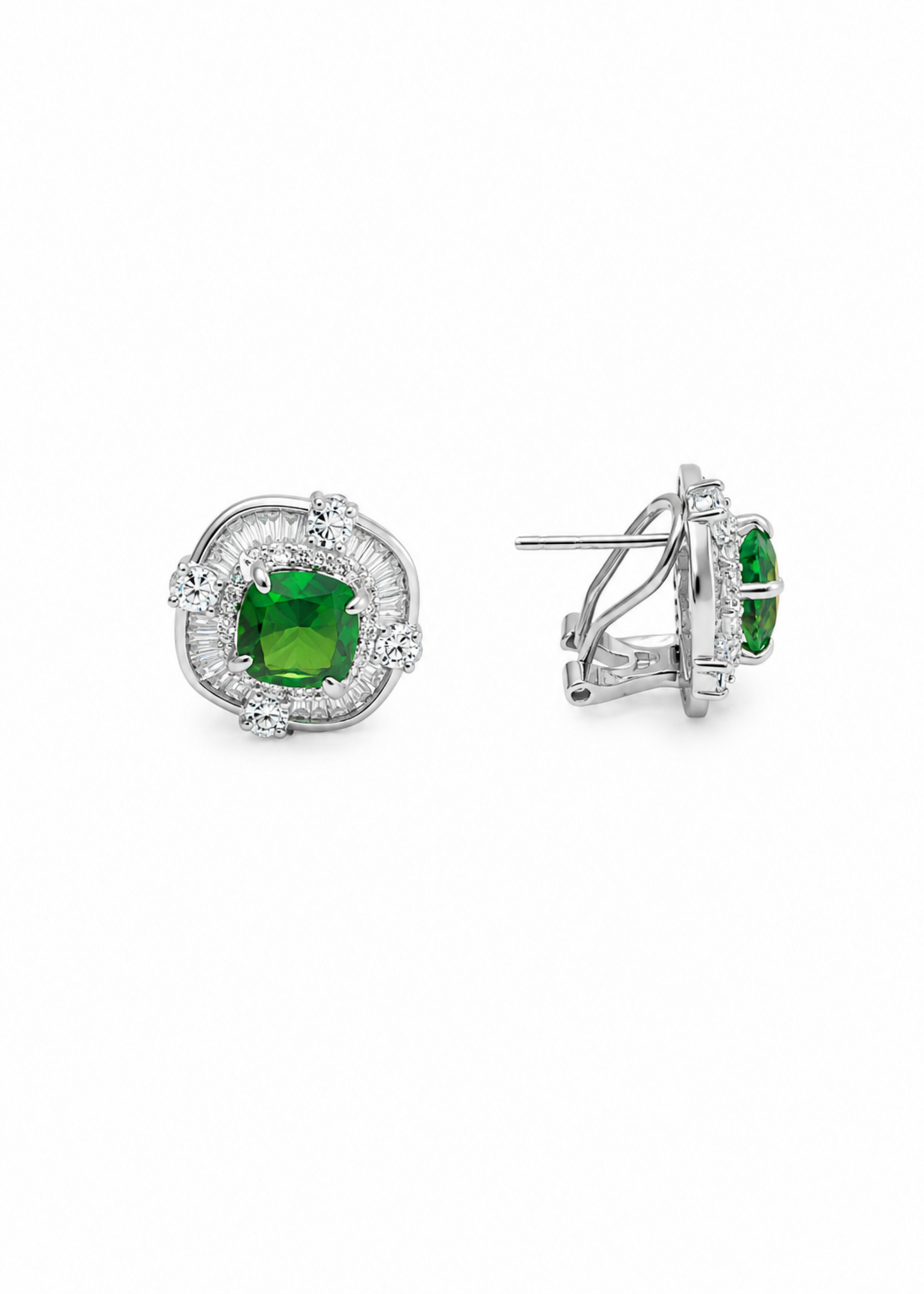 Emerald Halo– 925 Sterling Silver
