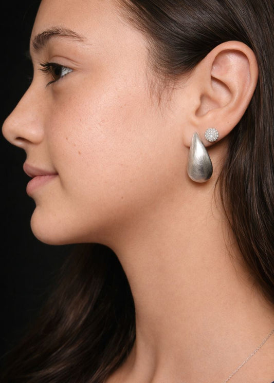 Sculpted Teardrop-925 Sterling Silver