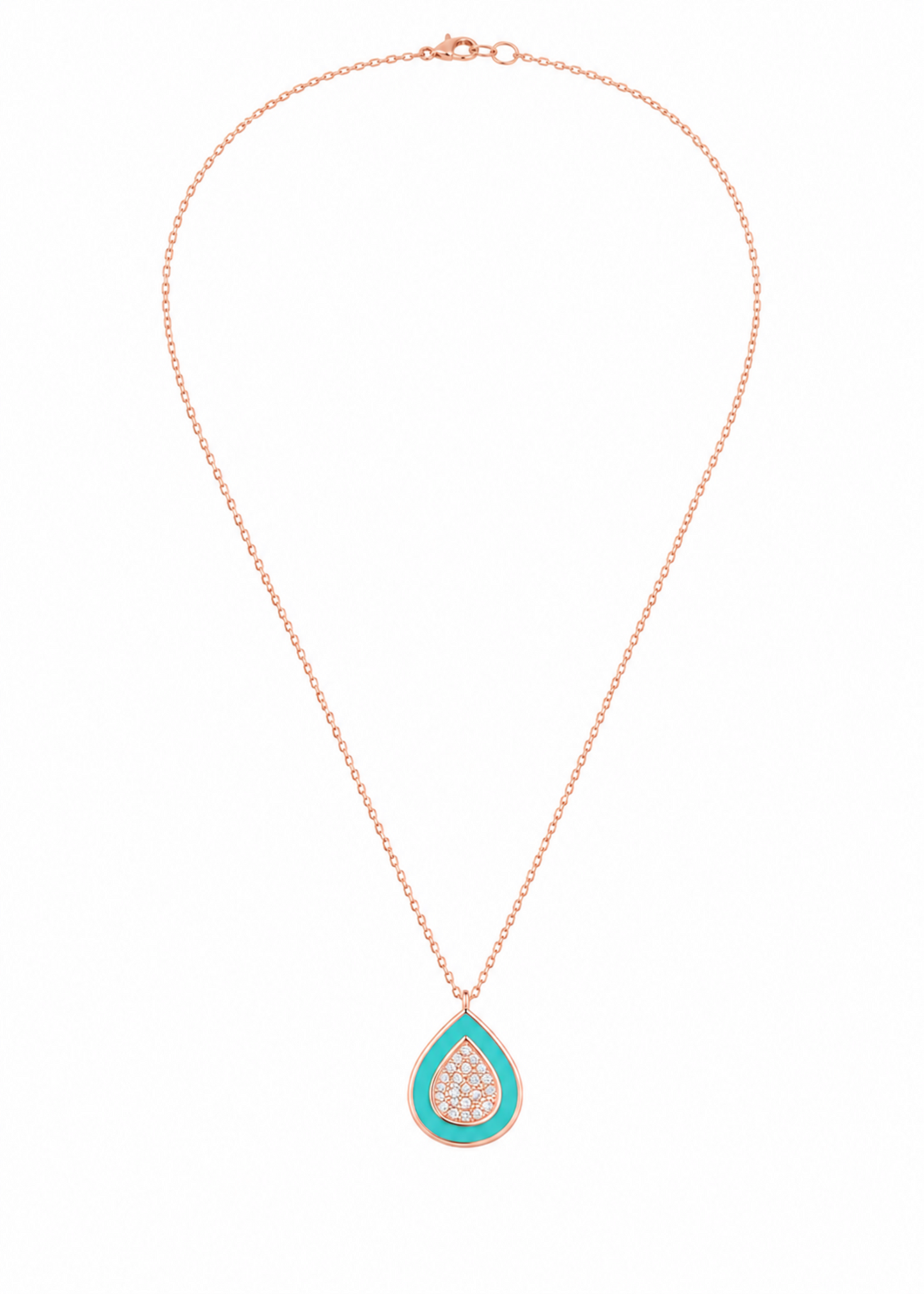 Enamel Teardrop-925 Sterling Silver