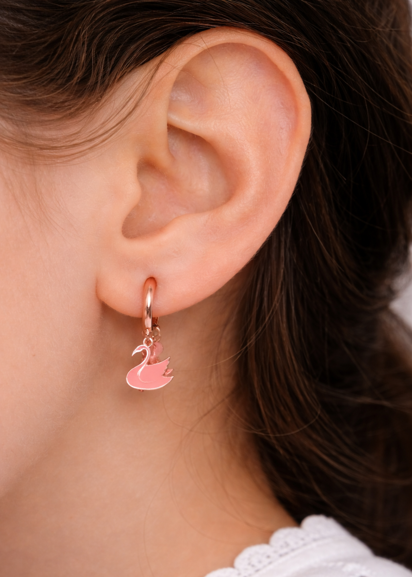 Pink Swan -925 Sterlıng Sılver