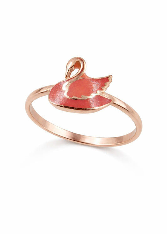 Pink Swan -925 Sterling Silver