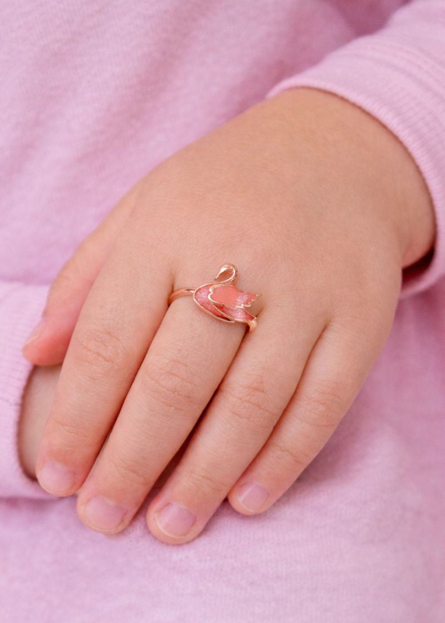 Pink Swan -925 Sterling Silver