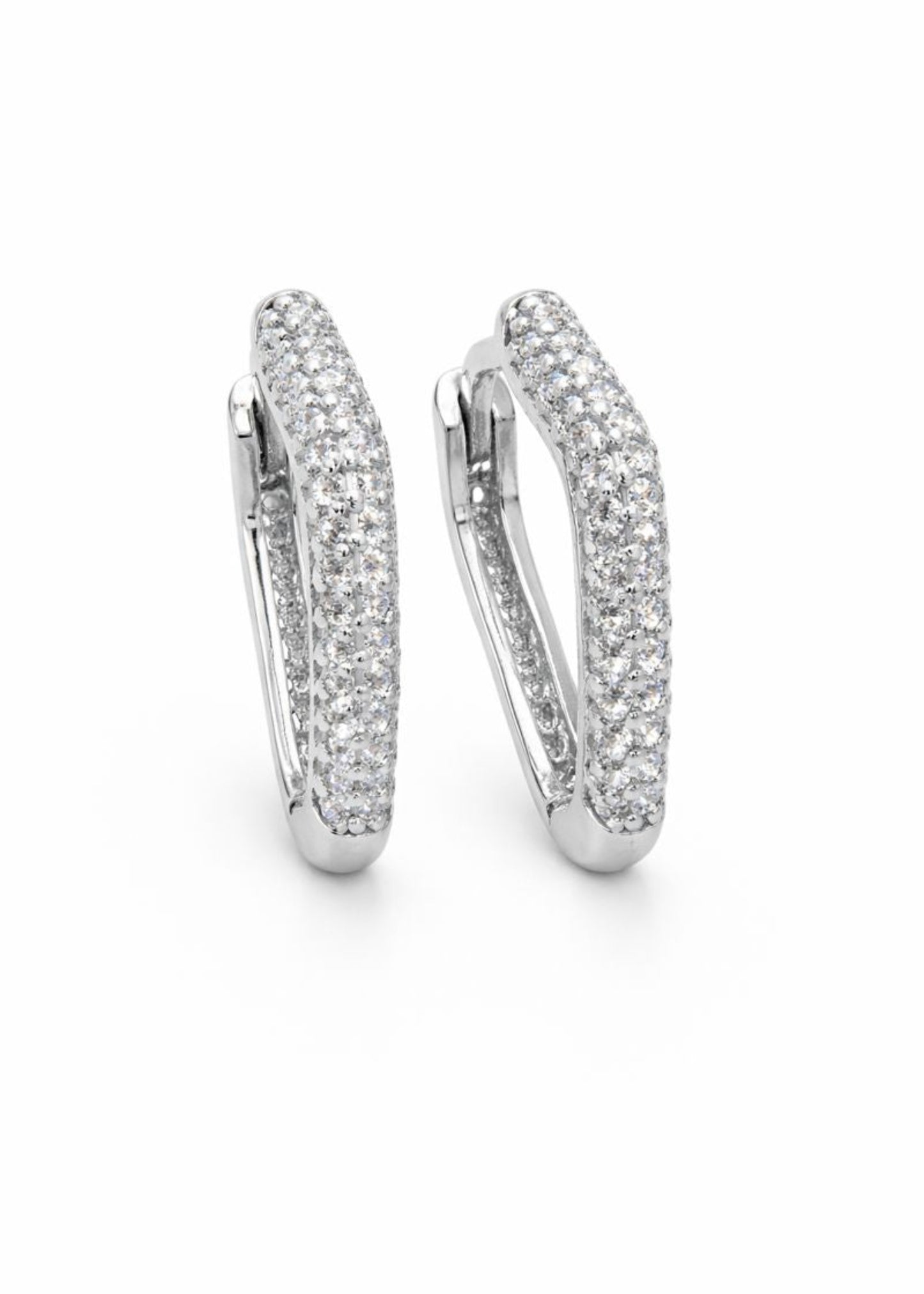 Pavé Classic Hoop-925 Sterling Silver