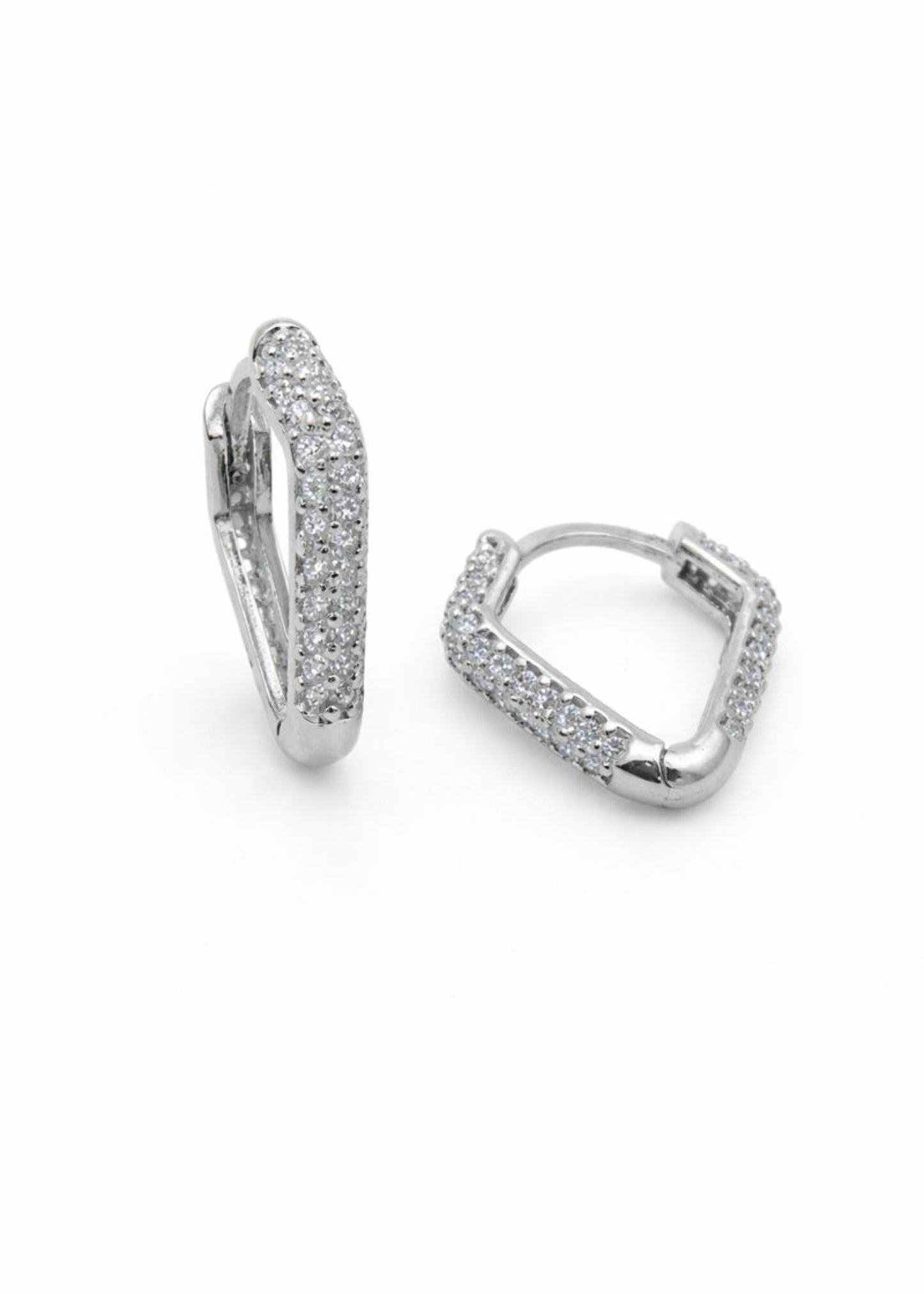 Pavé Classic Hoop-925 Sterling Silver