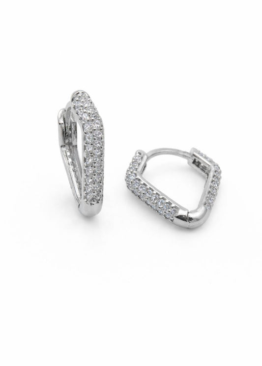 Pavé Classic Hoop-925 Sterling Silver