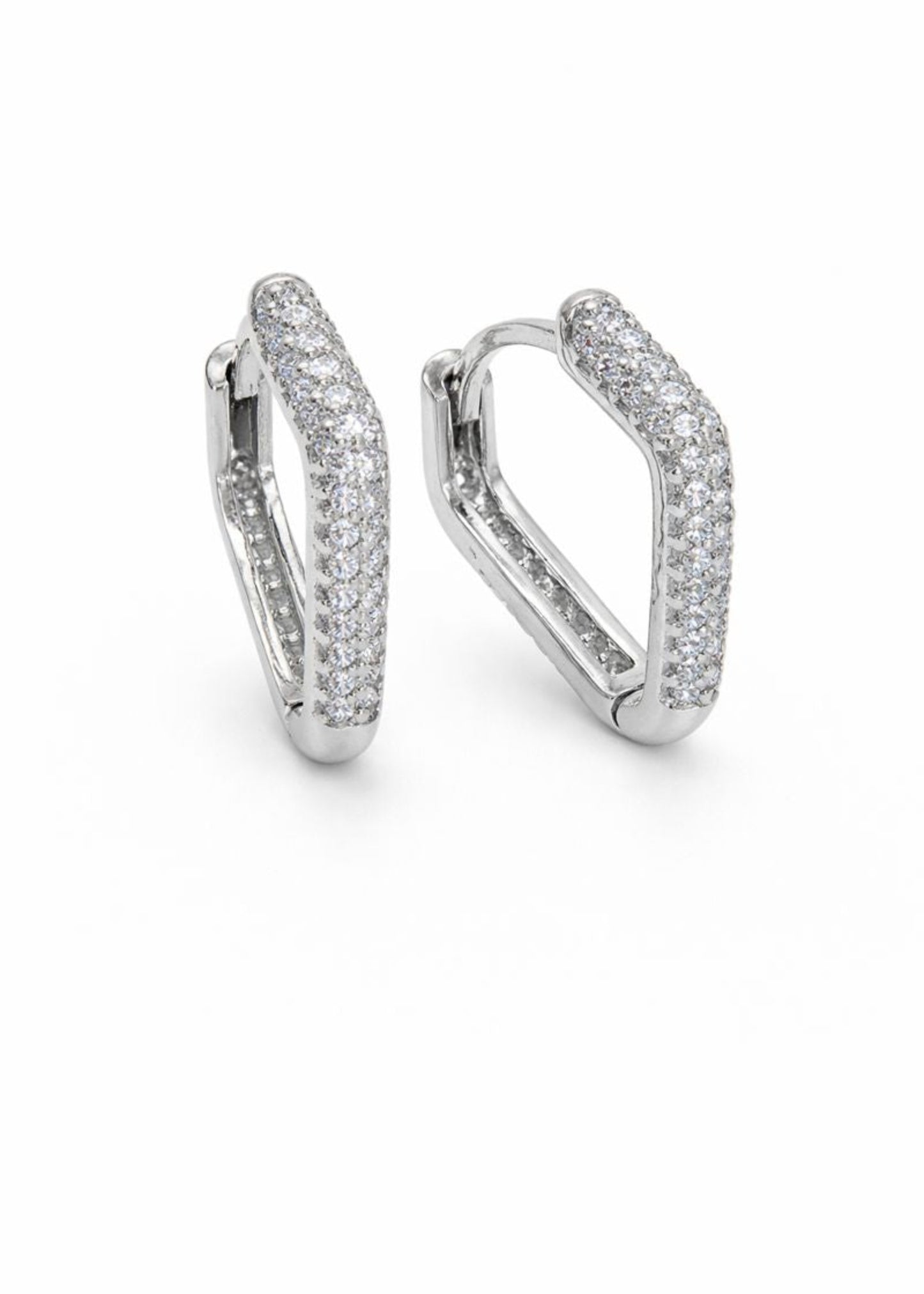 Pavé Classic Hoop-925 Sterling Silver