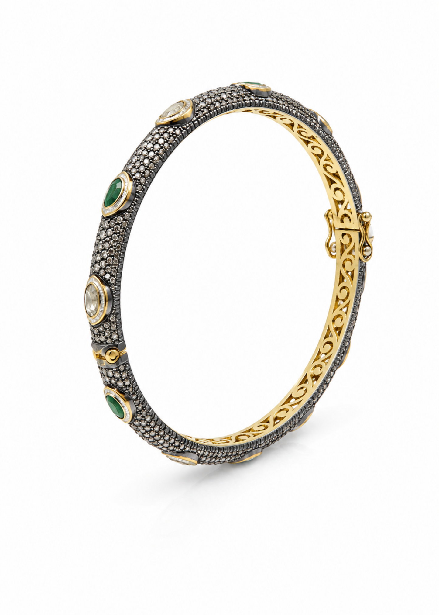 Emerald Polki-925 Sterling Silver