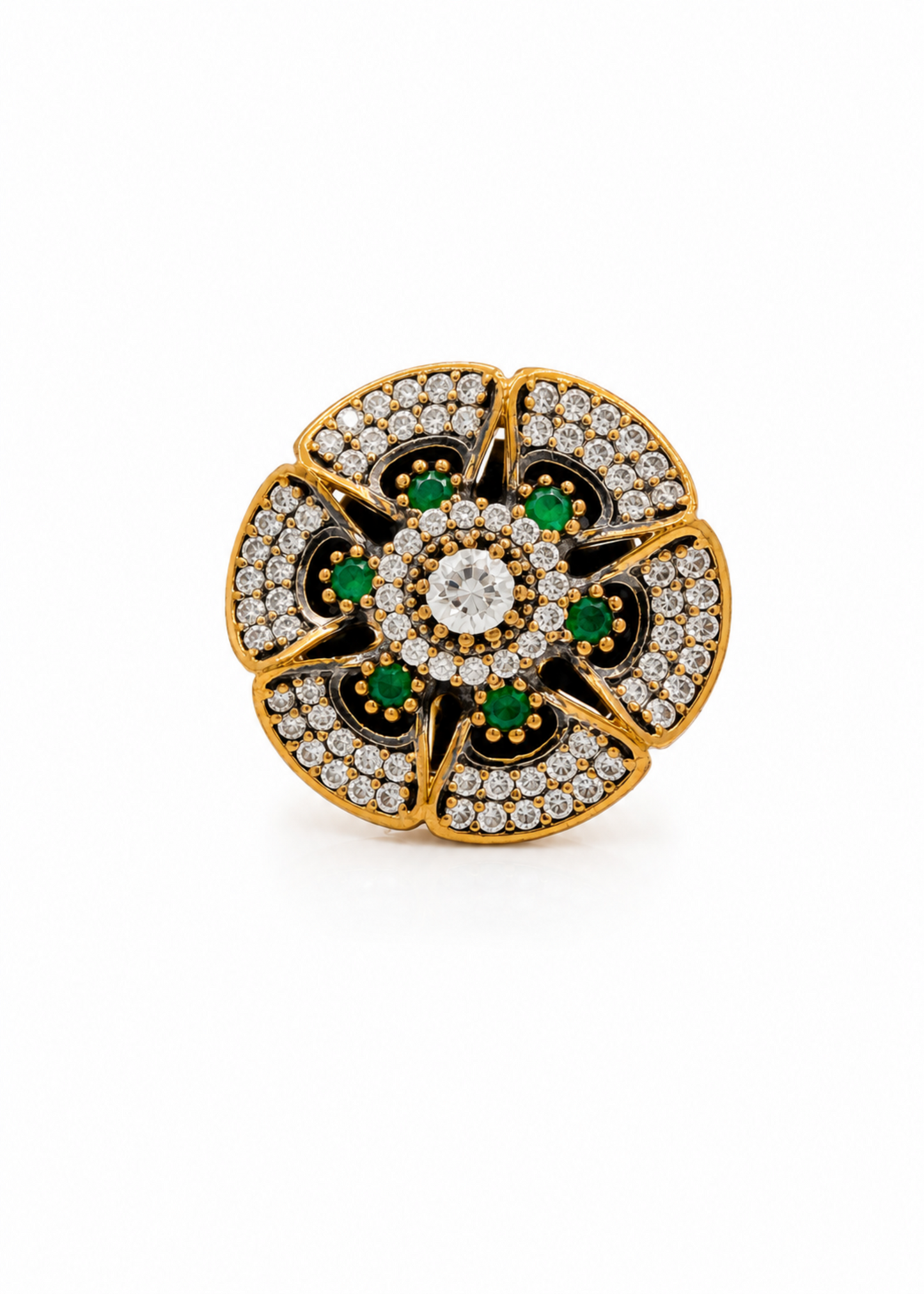 Vıntage Emerald-925 Sterlıng Sılver