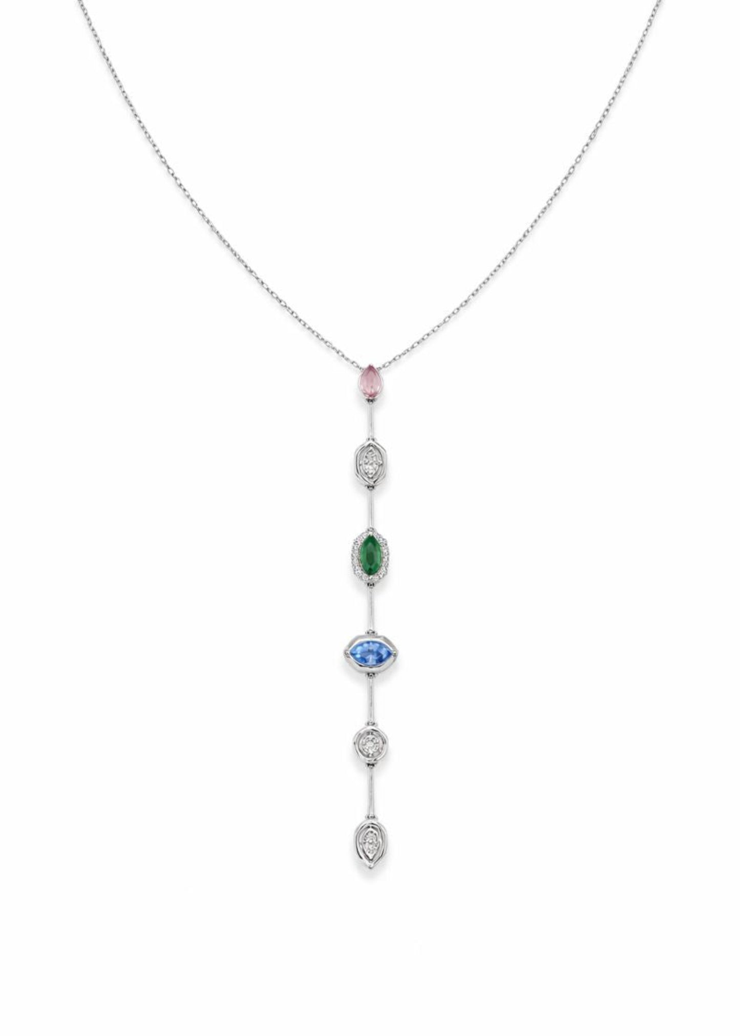 Drop Necklace-925 Sterling Silver