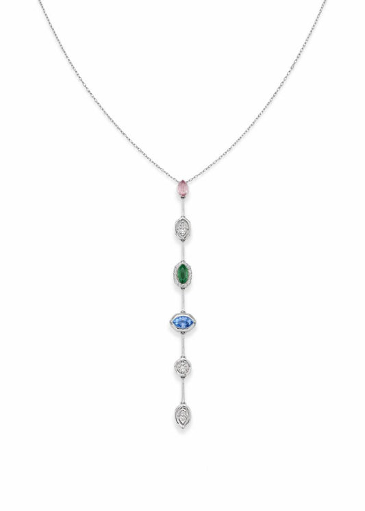 Drop Necklace-925 Sterling Silver