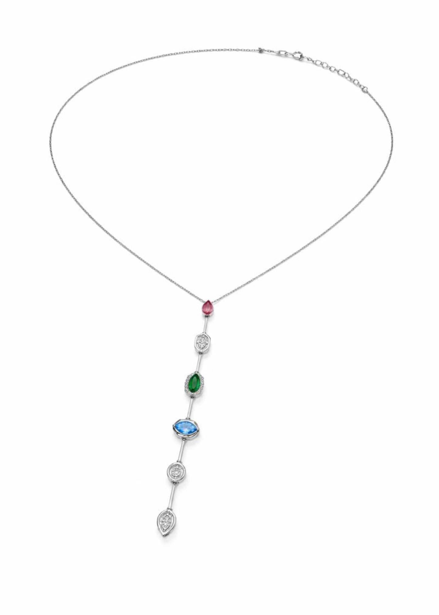 Drop Necklace-925 Sterling Silver