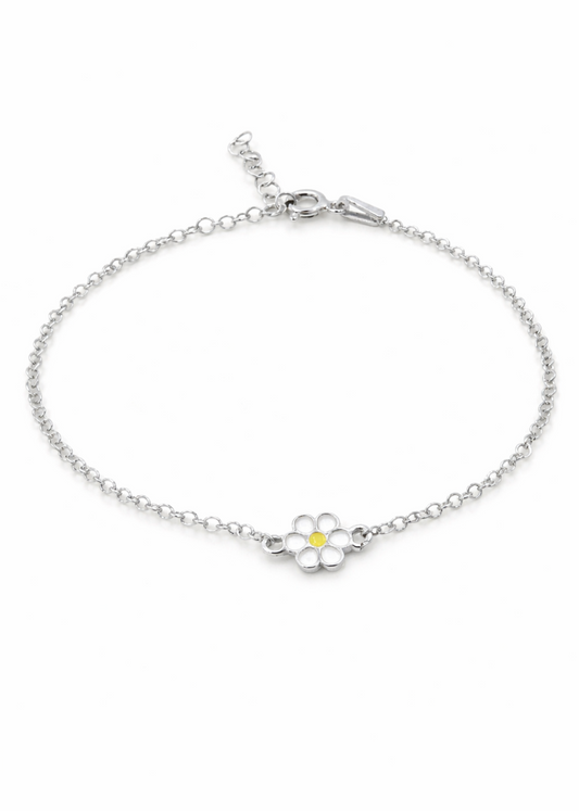 Daisy Flower Bracelet – 925 Sterling Silver