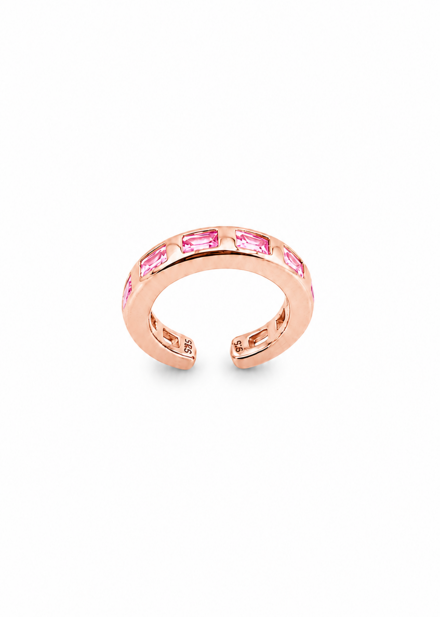 Pink Baguette -925 Sterling Silver