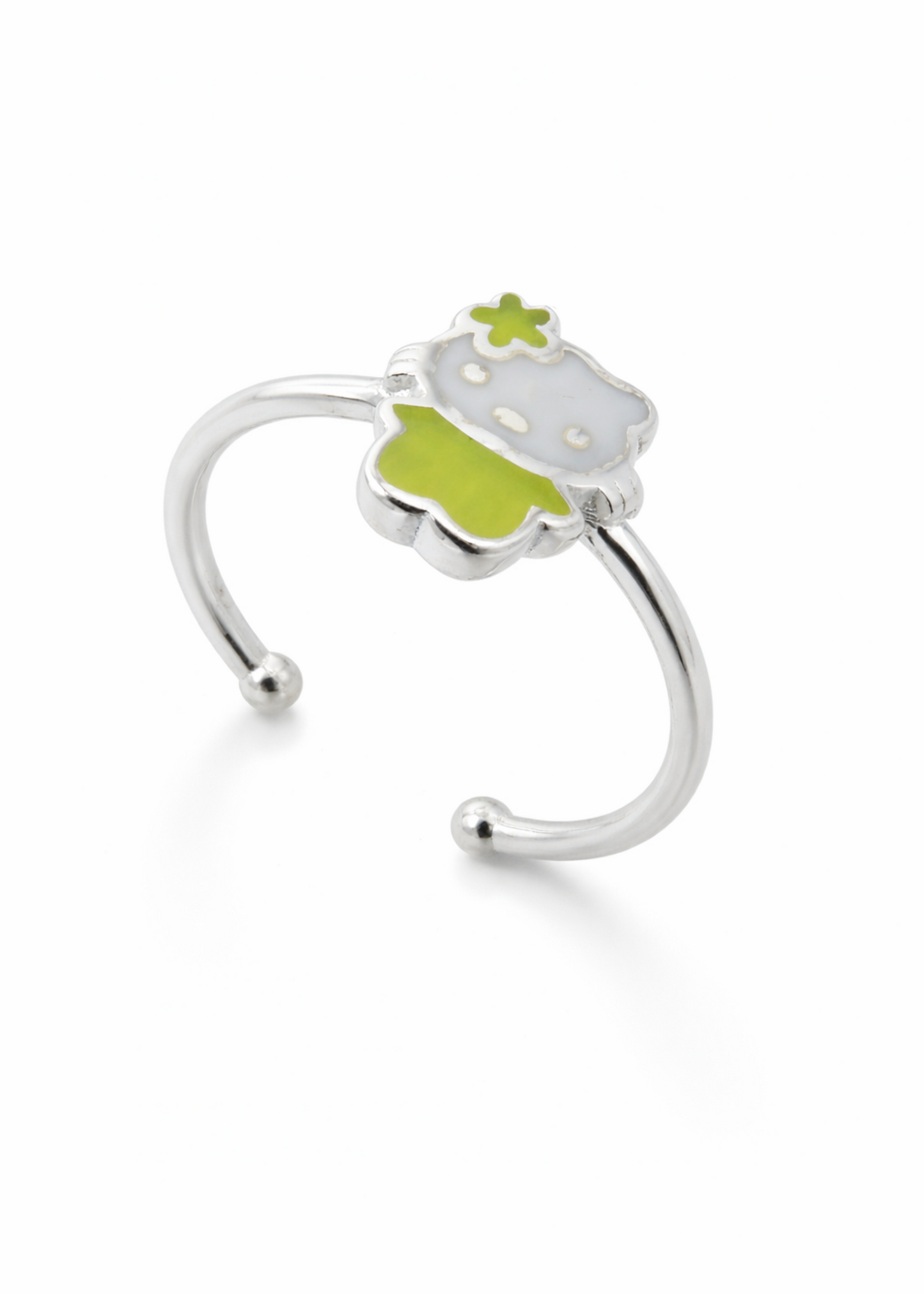 Green Kitty– 925 Sterling Silver