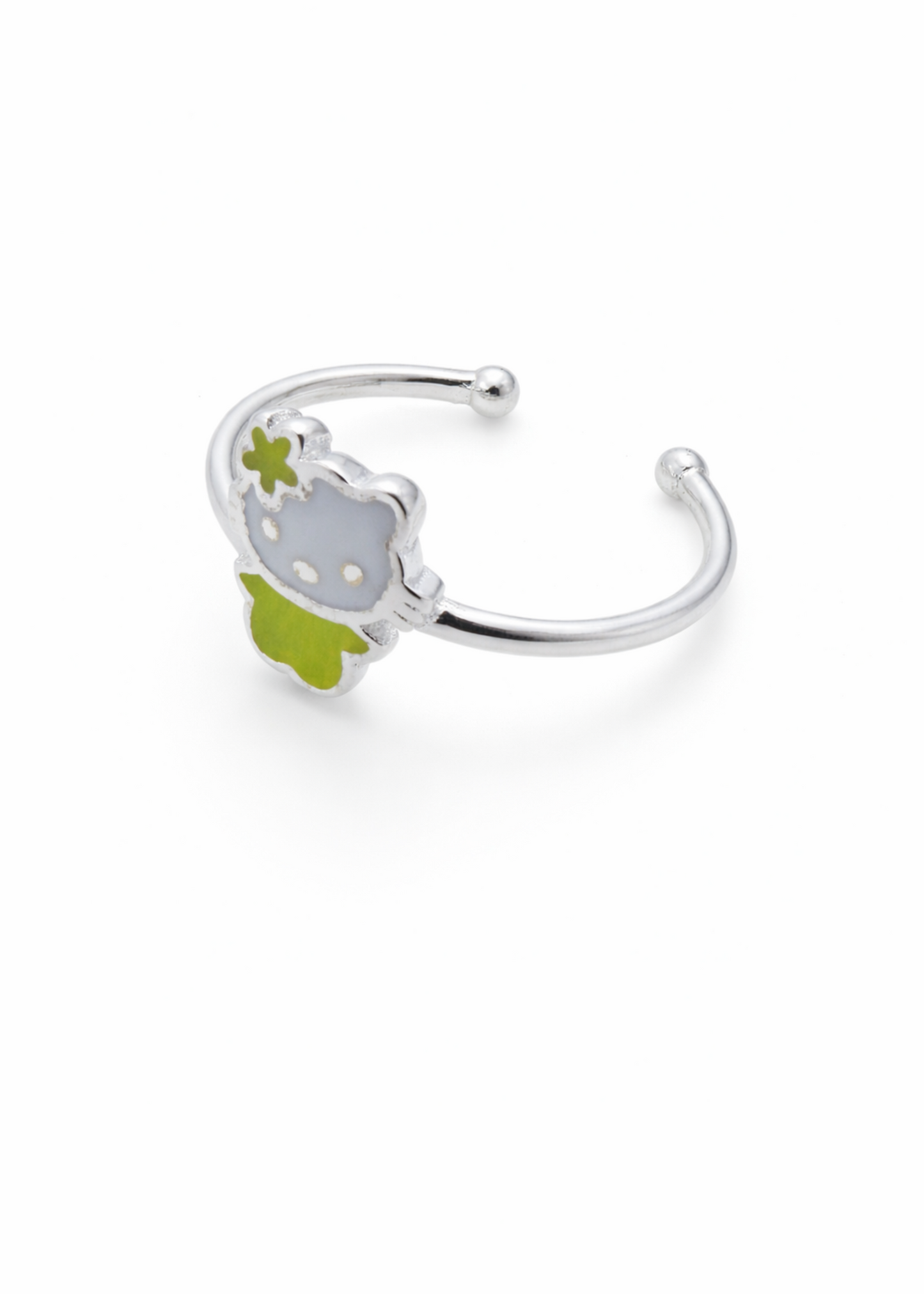 Green Kitty– 925 Sterling Silver