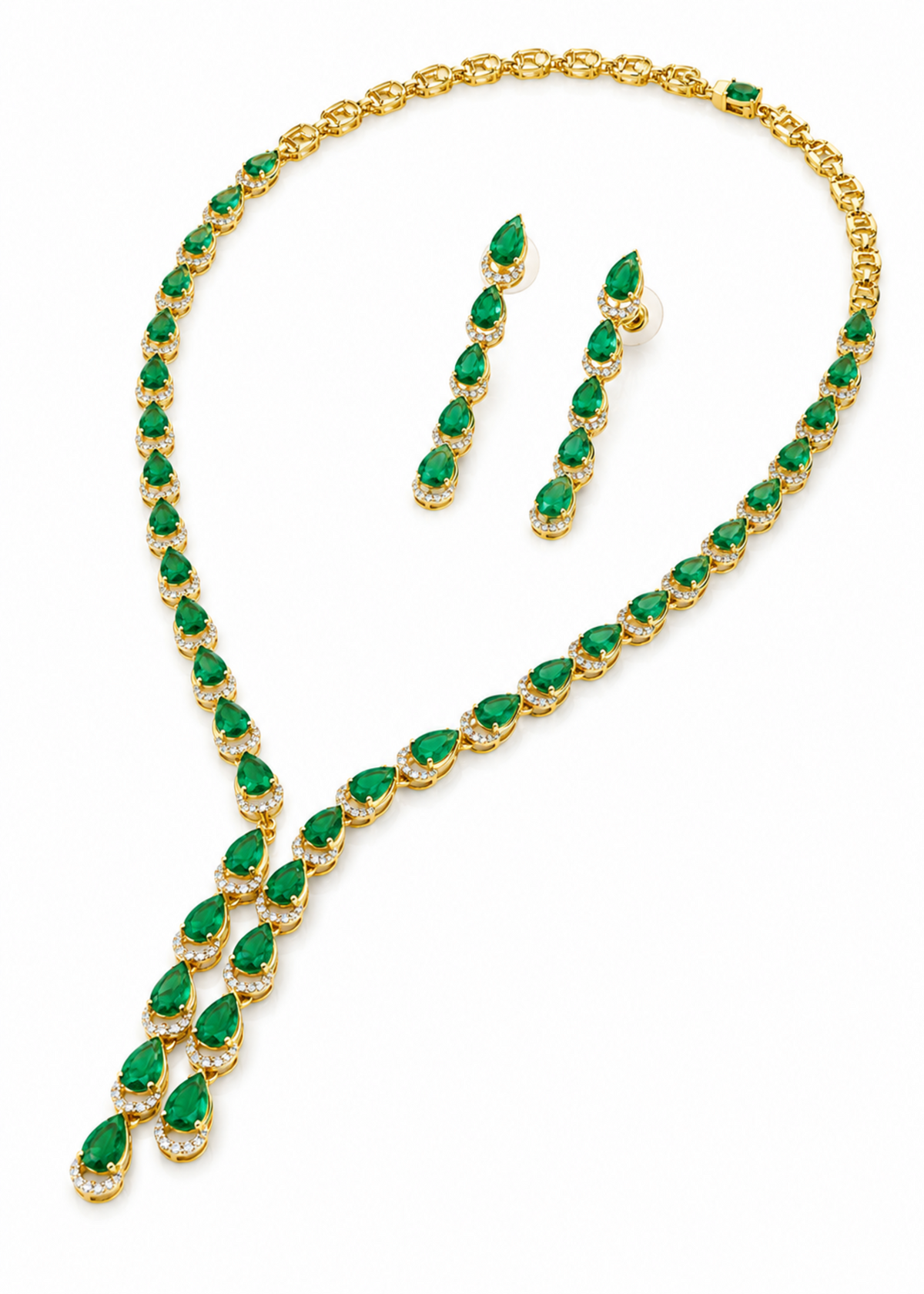Émeraude Cascade-925 Sterling Silver