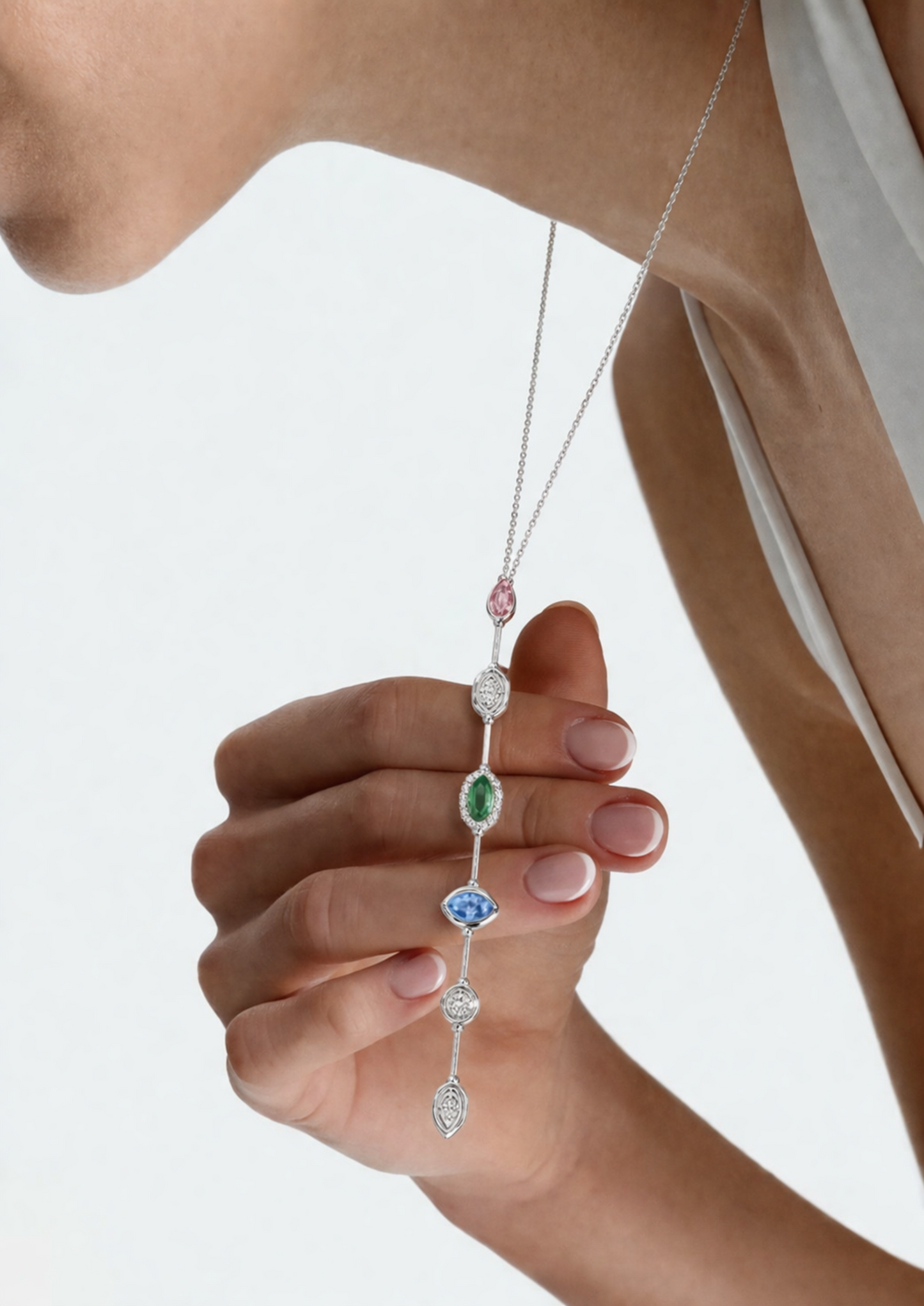 Drop Necklace-925 Sterling Silver