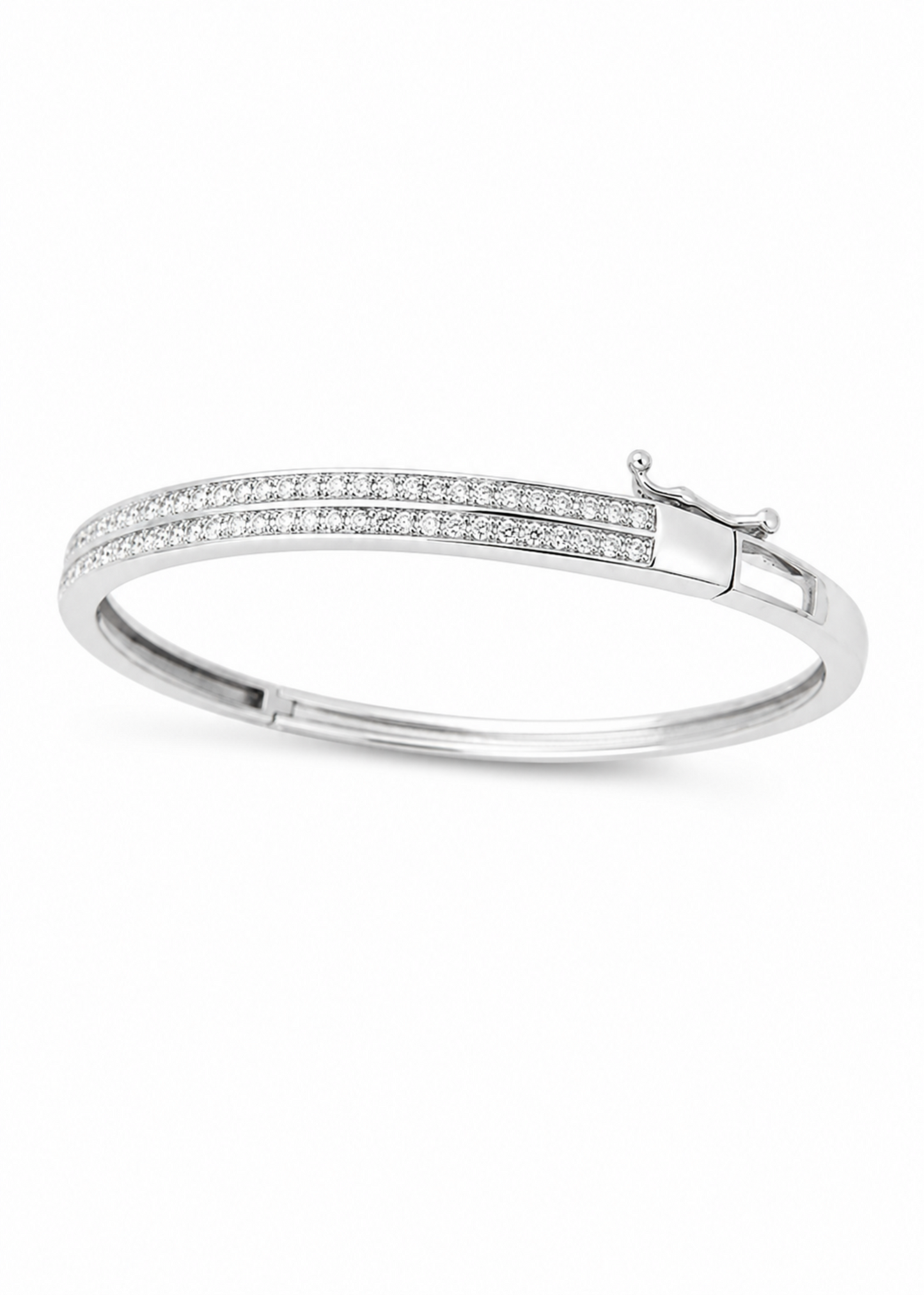 Double Pavé-925 Sterling Silver