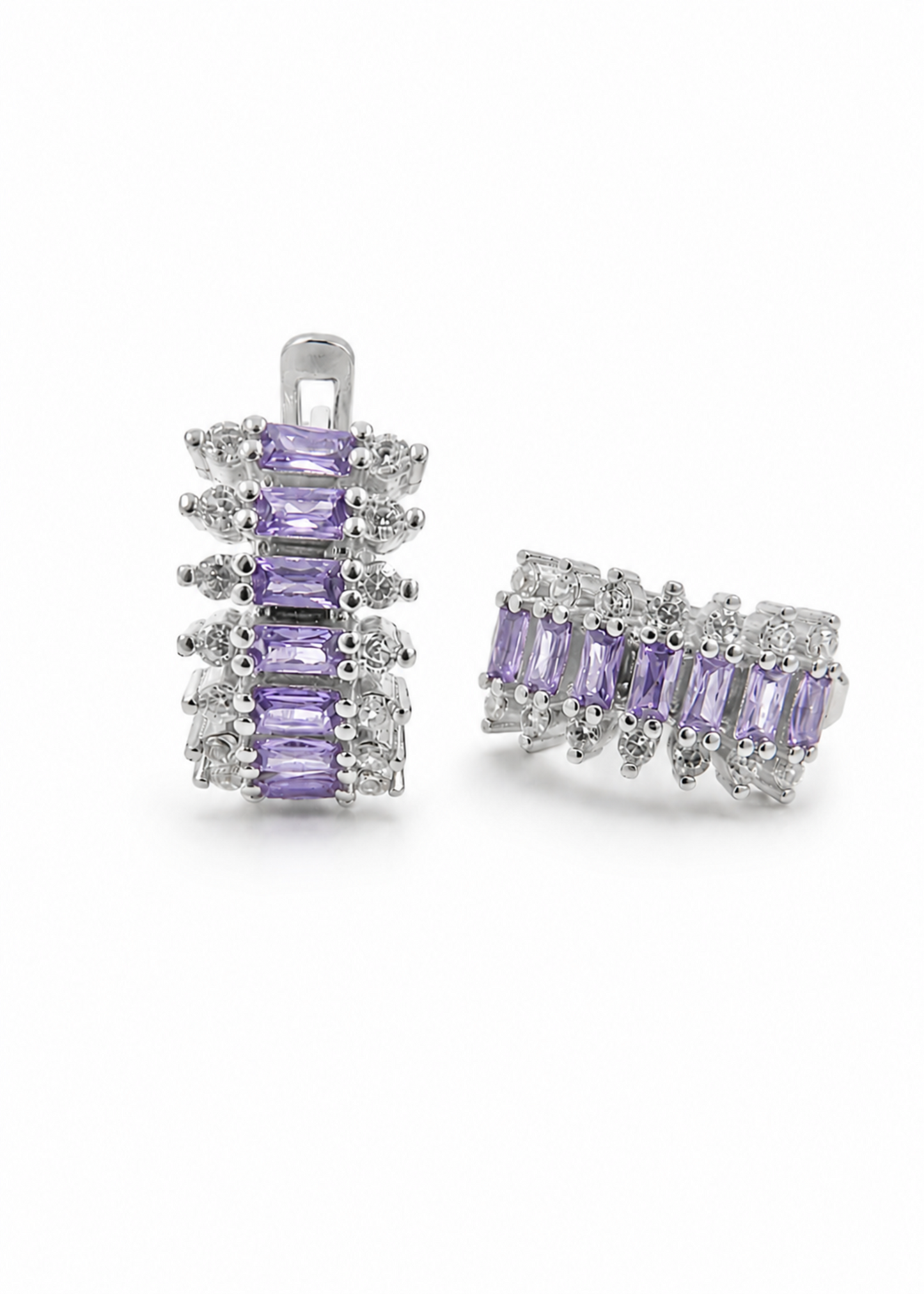 Lilac Baguette -925 Sterlıng Sılver