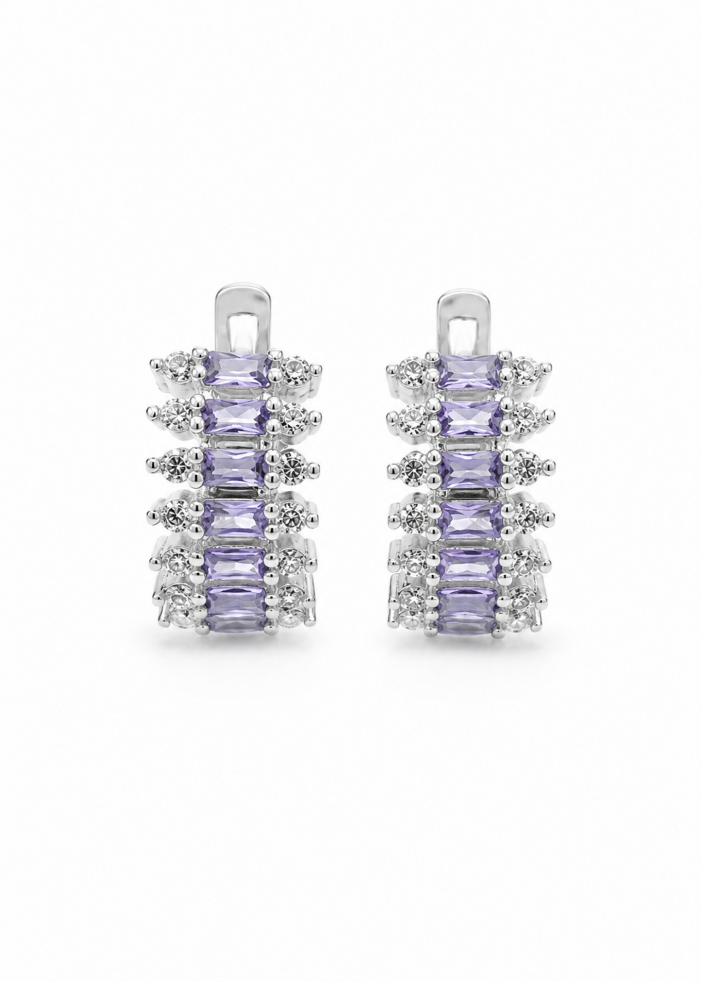 Lilac Baguette -925 Sterlıng Sılver