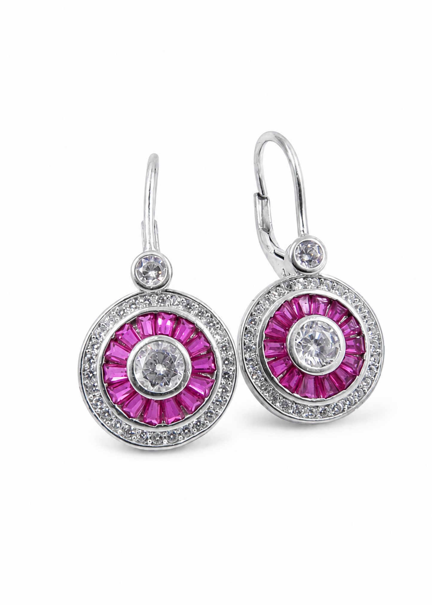 Fuchsia Halo-925 Sterling Silver