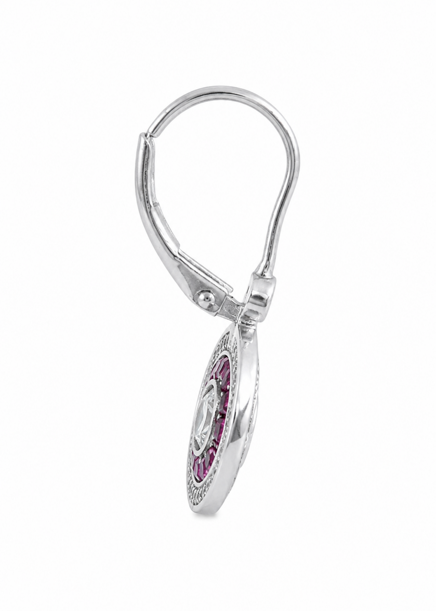 Fuchsia Halo-925 Sterling Silver
