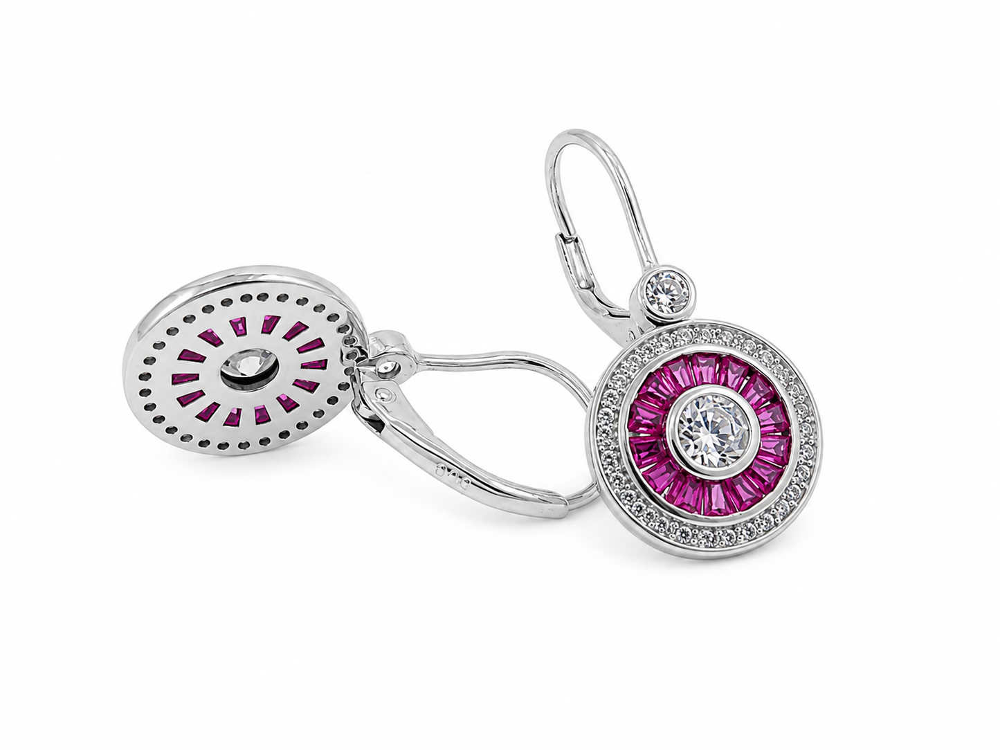 Fuchsia Halo-925 Sterling Silver