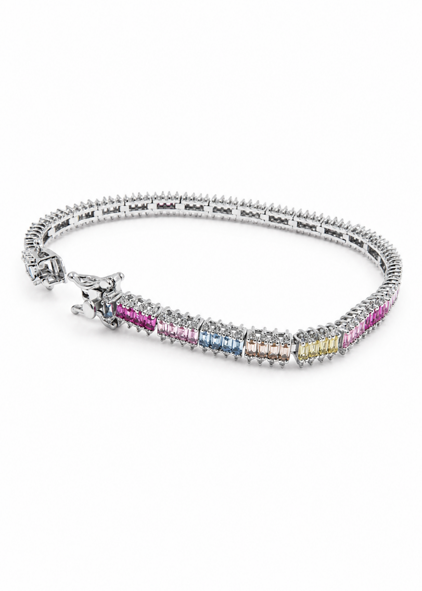 Pastel Baguette -925 Sterling Silver