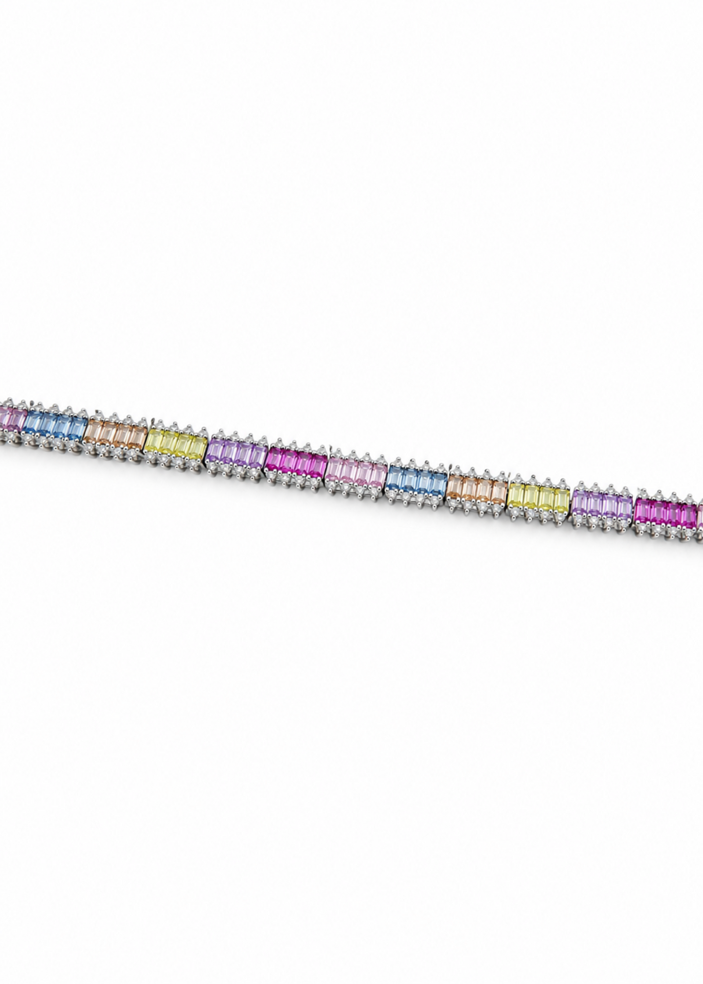 Pastel Baguette -925 Sterling Silver