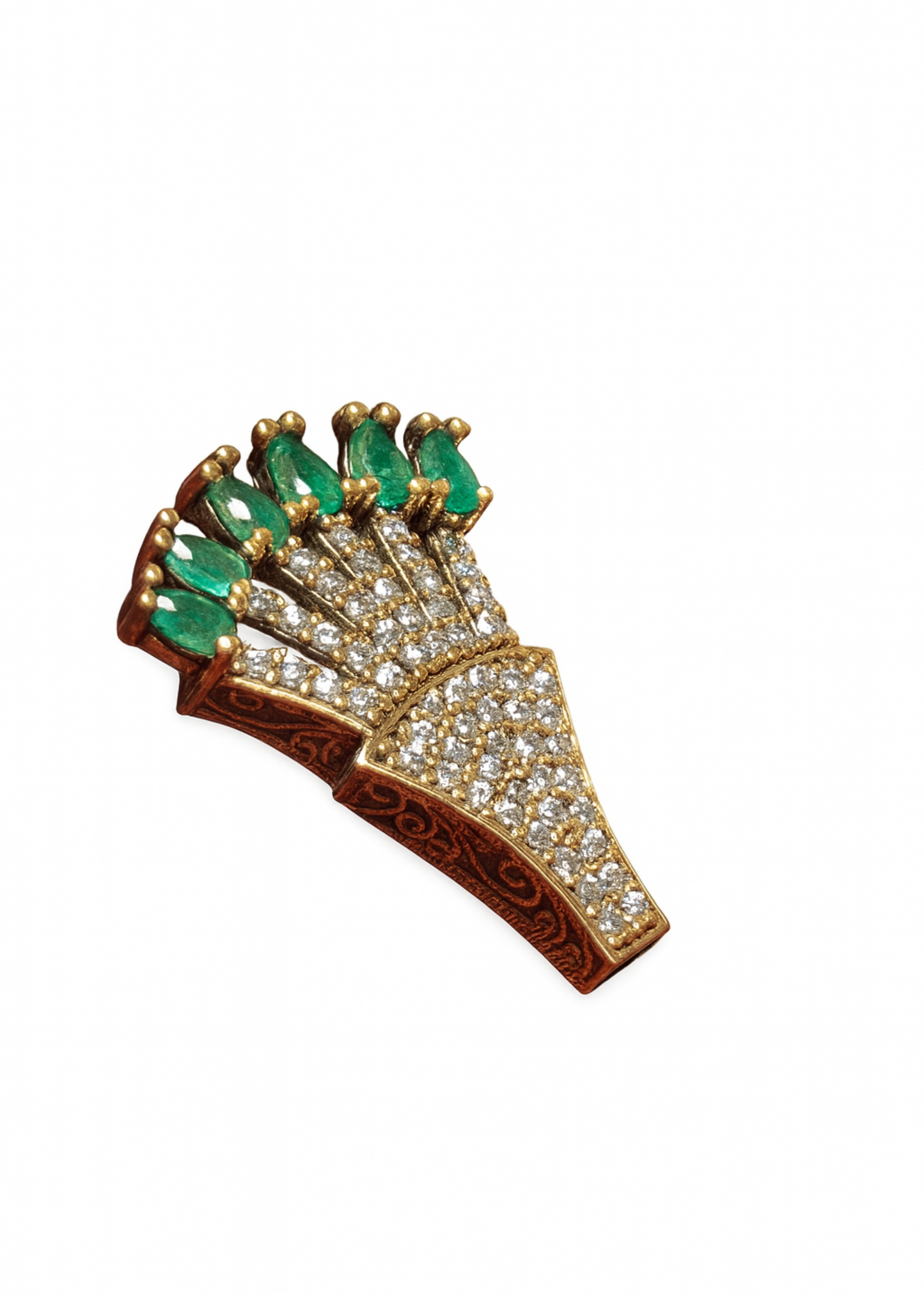 Emerald Pin-925 Sterling Silver