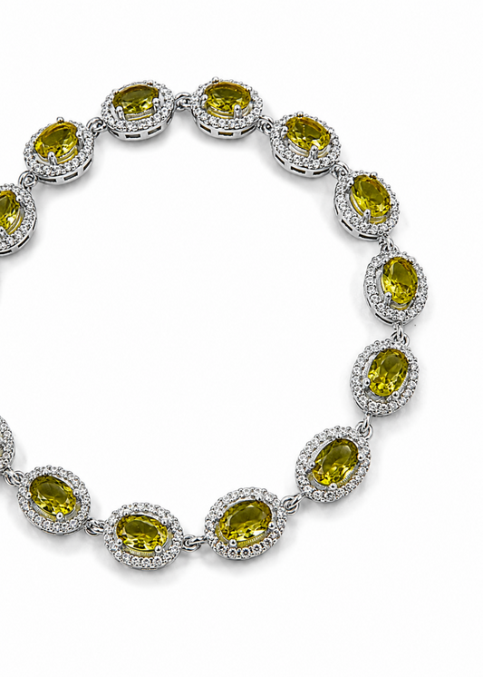 Halo Tennis-925 Sterling Silver