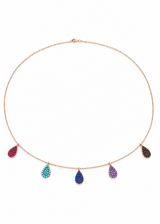 Multi Pear-925 Sterling Silver