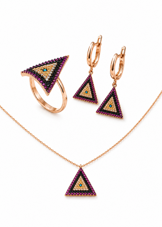 Blush Triangle-925 Sterling Silver