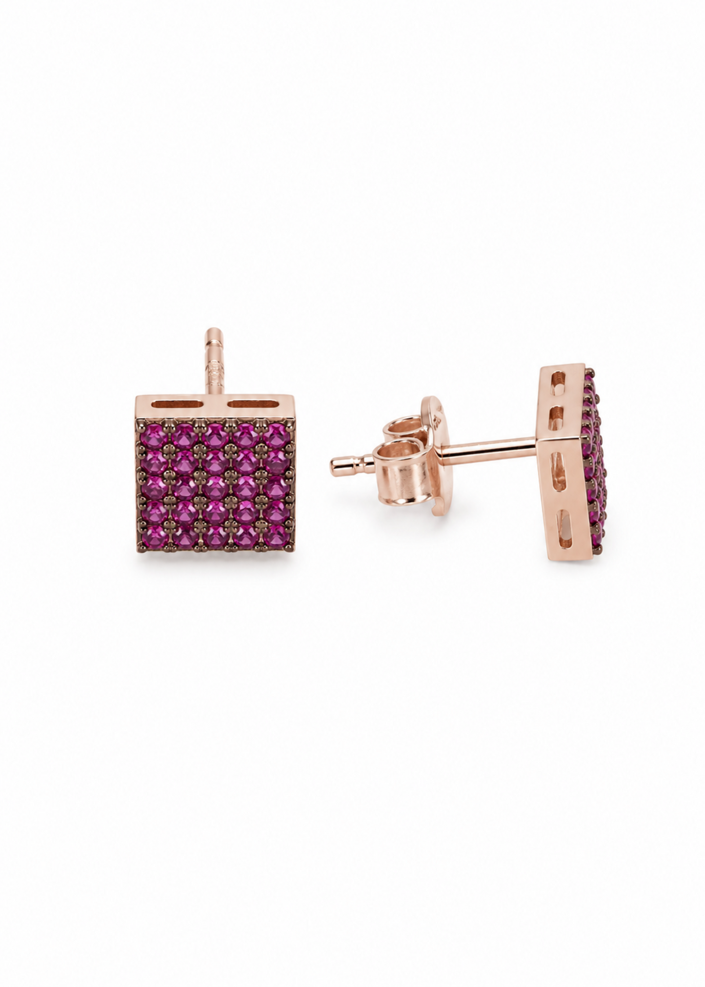 Fuchsia Square-925 Sterling silver