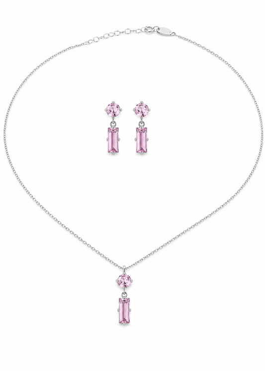 Pink Swarovski-925 Sterling Silver