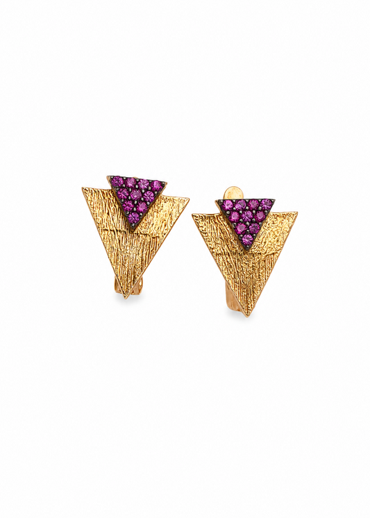 Pink Triangle-925 Sterling Silver