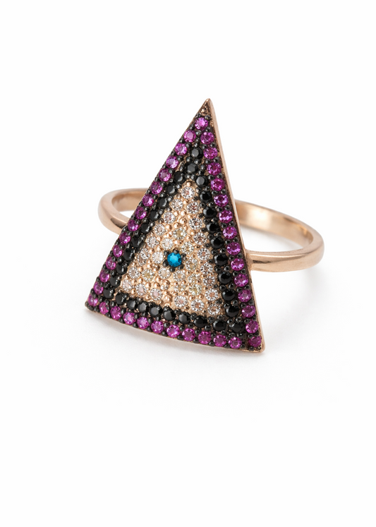 Triangle Zircon-925 Sterling Silver