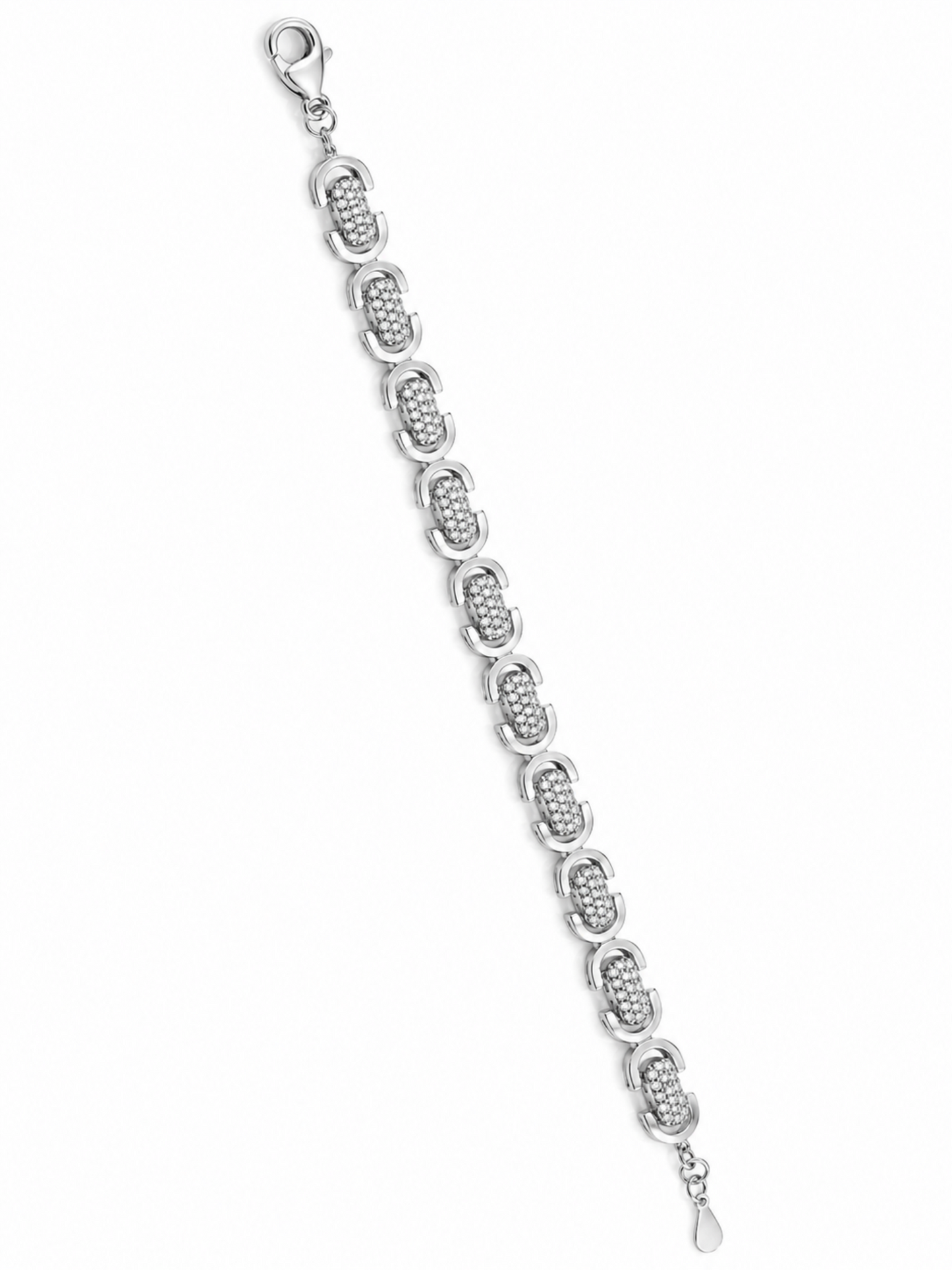 Crystal Link -925 Sterling Silver