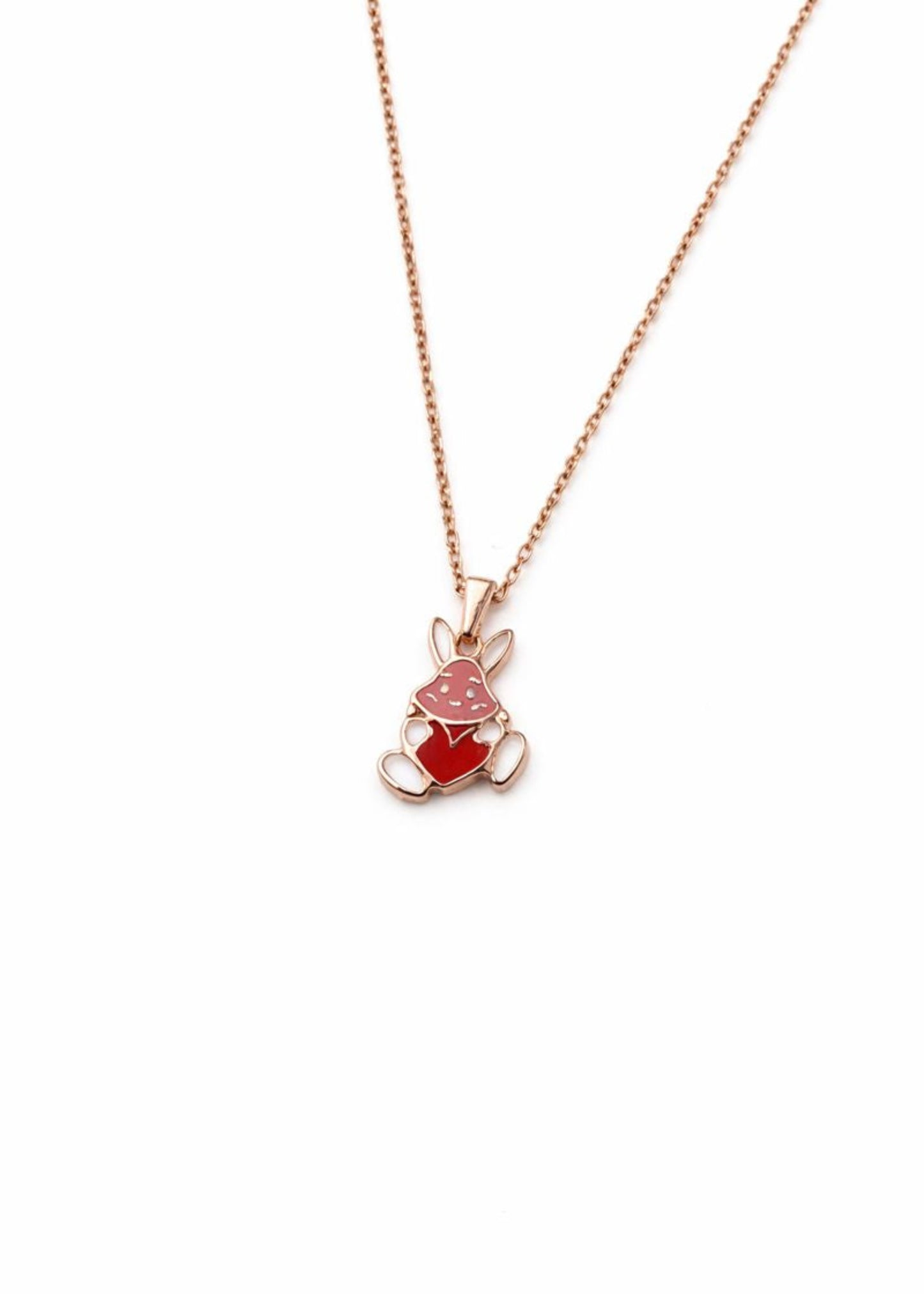 Red Bunny Pendant-925 Sterling Silver