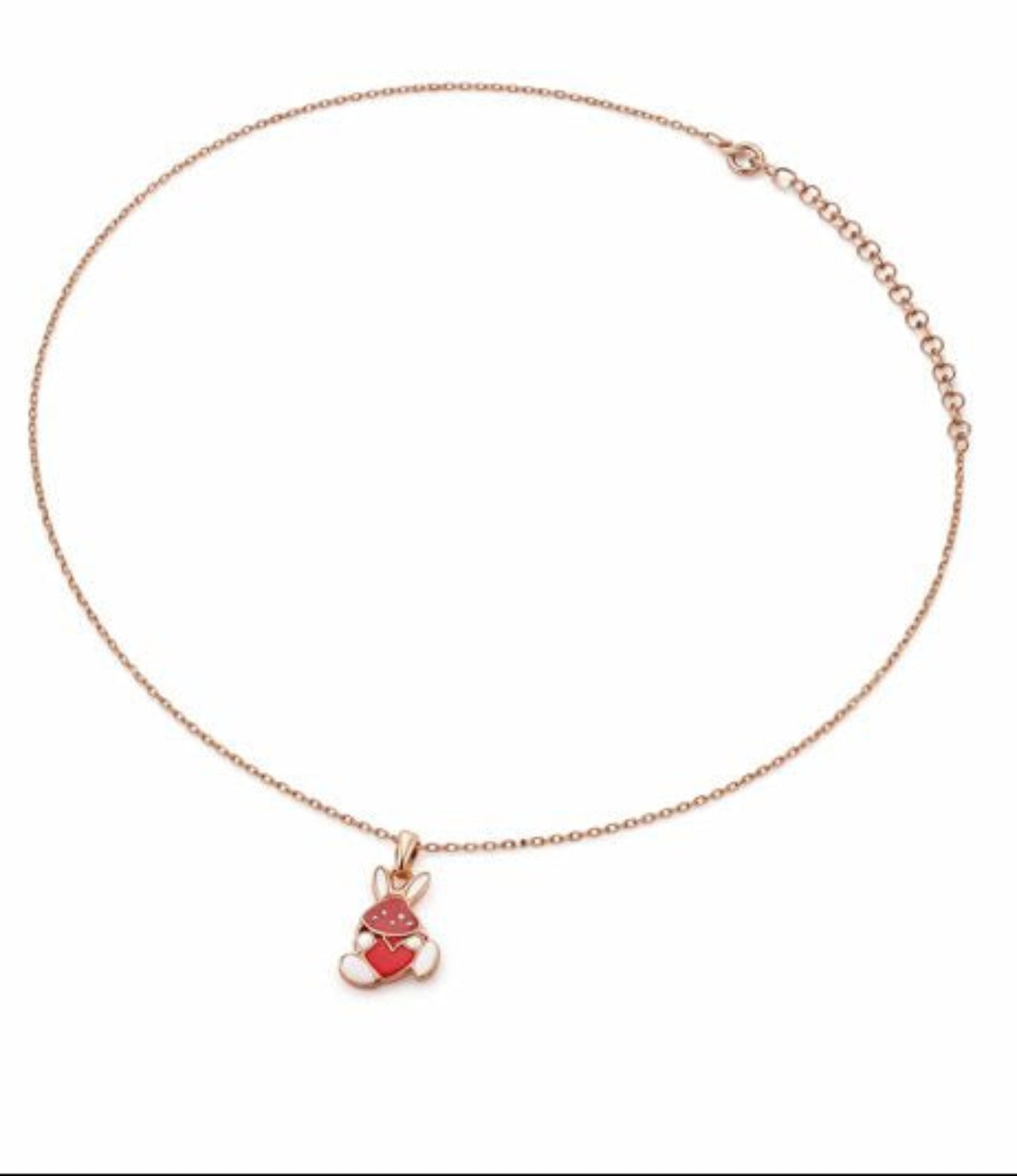 Red Bunny Pendant-925 Sterling Silver