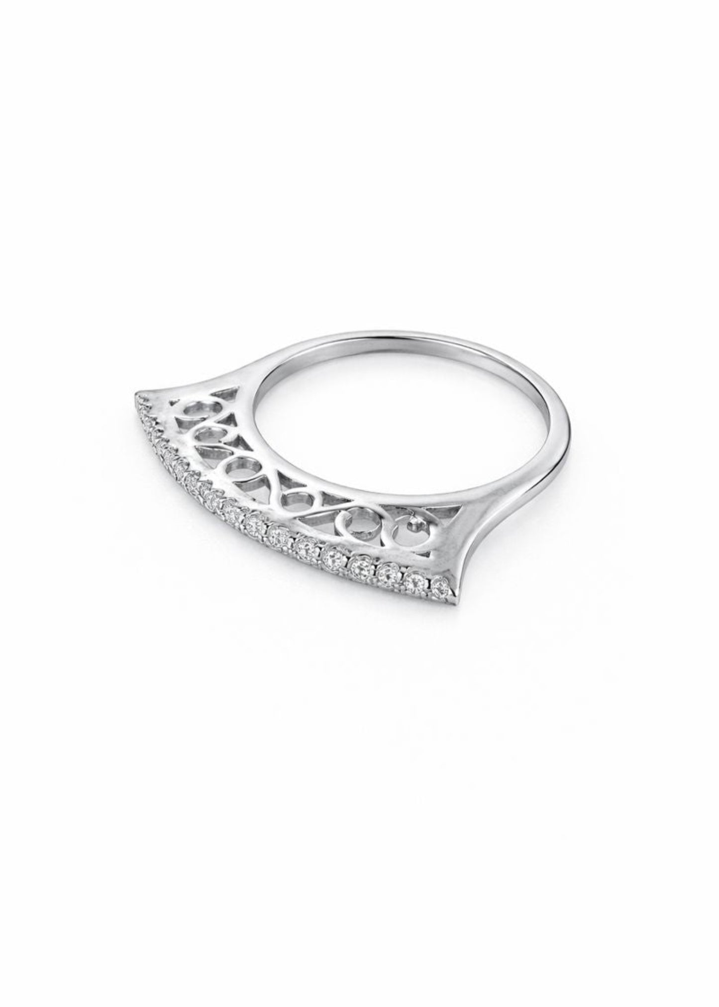 Elegant Pavé Arc-925 Sterling Silver