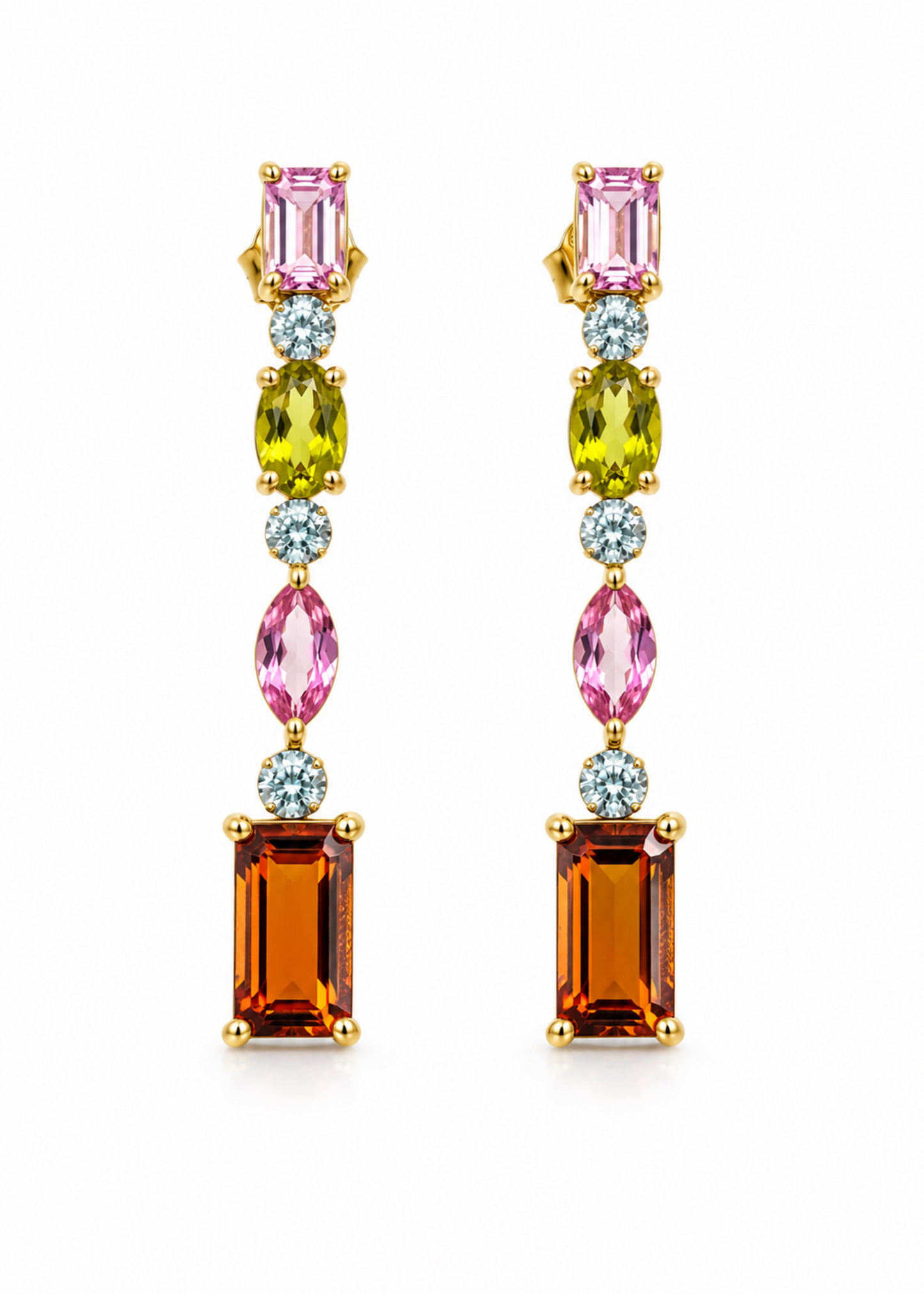 Pastel Multi Sapphire Necklace Set